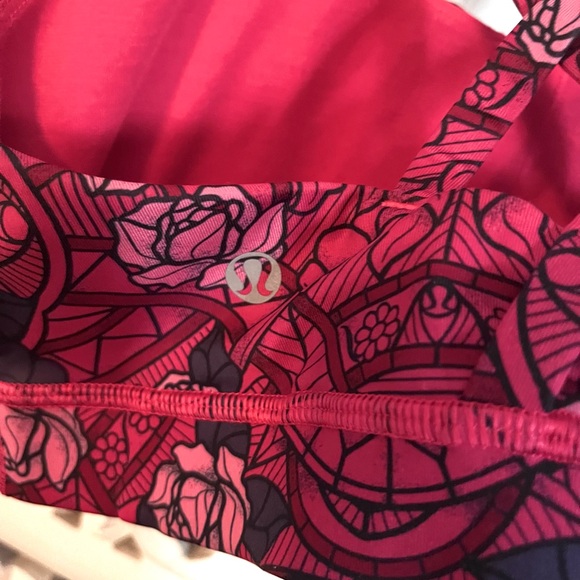 Lululemon dark pink rose sports bra. LIKE NEW!! 🌹 - Picture 2 of 4